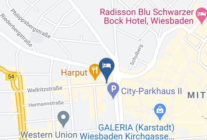 City Hotel Wiesbaden Map