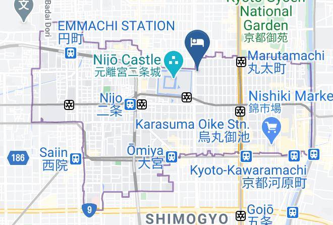 Kyoto City Nakagyo Ward - City Pension Le Liondor Maps
