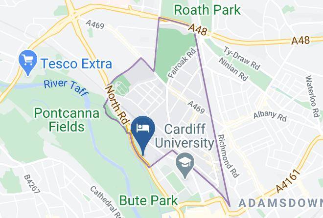 Cardiff - City Side By Staybc Maps