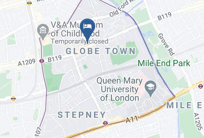 London - City View Hotel Roman Road Maps