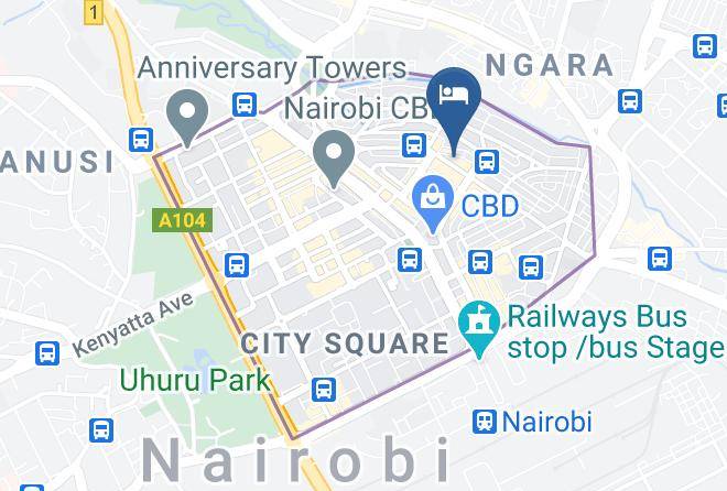 Nairobi - City Wall Hotel Maps