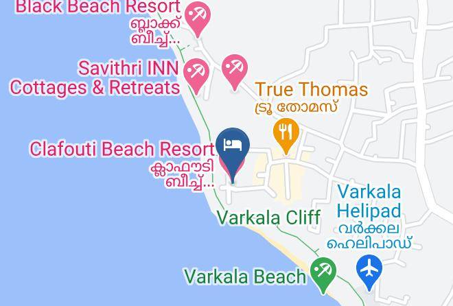 Chirayinkeezhu - Clafouti Beach Resort Maps