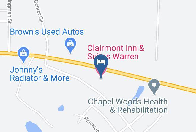 Clairmont Inn & Suites Warren Map