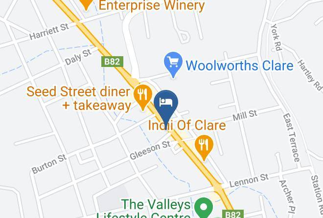 Clare And Gilbert Valleys - Clare Hotel Maps
