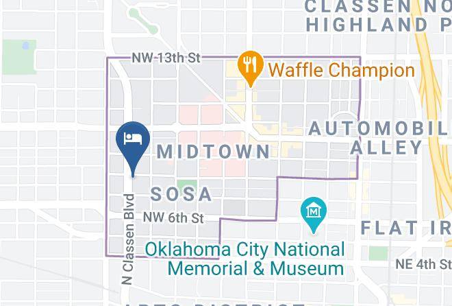 Oklahoma - Classen Inn Motel Maps