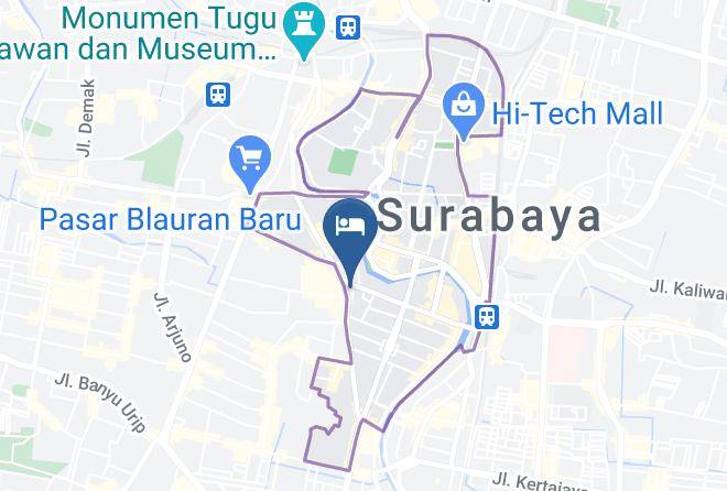 Kota Surabaya - Cleo Hotel Basuki Rahmat Maps