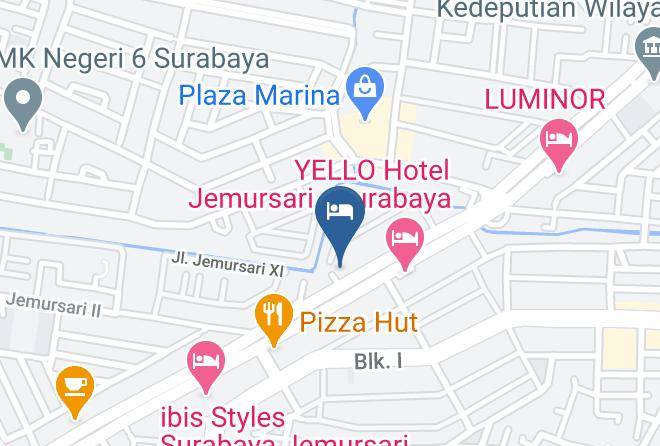 Kota Surabaya - Cleo Hotel Jemursari Maps