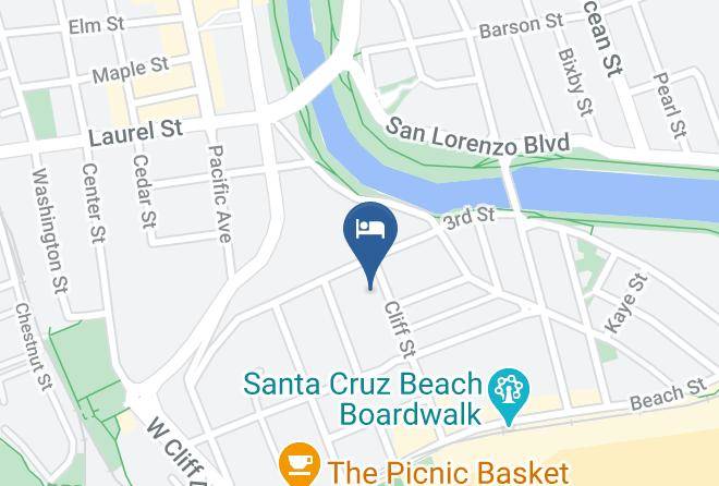 Santa Cruz - Cliff Crest Bed And Breakfast Maps