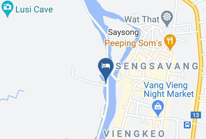 Vangvieng - Cliff View Riverside Restaurant Maps