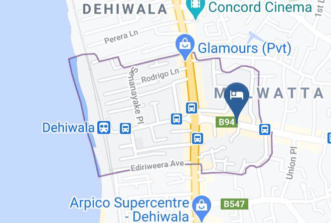 Colombo - Clock Inn Dehiwala Maps