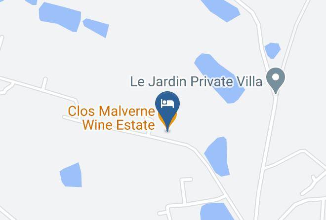 Cape Winelands - Clos Malverne Wine Estate Restaurant Maps