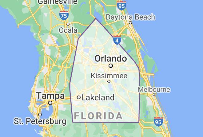 Orange - Close To Disney Resort Maps
