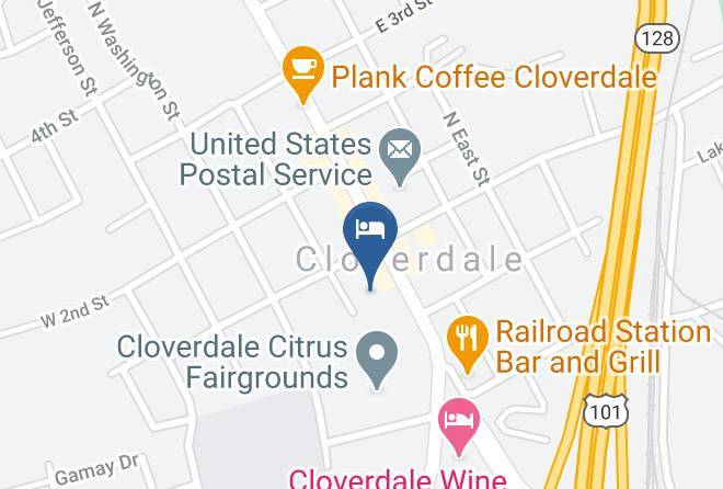 Cloverdale Oaks Inn Map