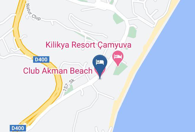 Kemer - Club Akman Beach Maps