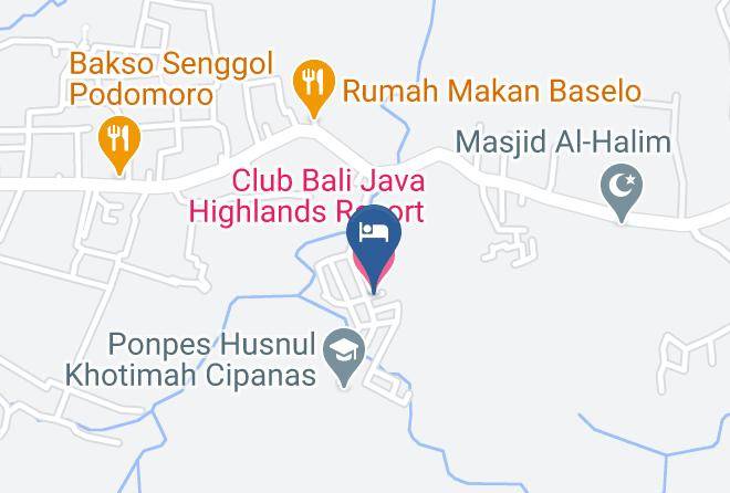 Cianjur Regency - Club Bali Java Highlands Resort Maps