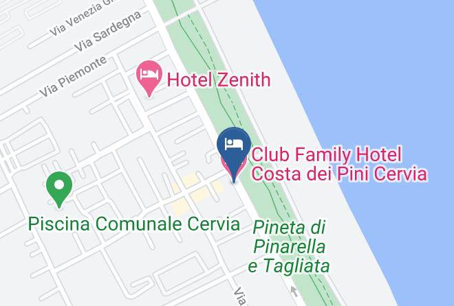 Ravenna - Club Family Hotel Costa Dei Pini Cervia Maps