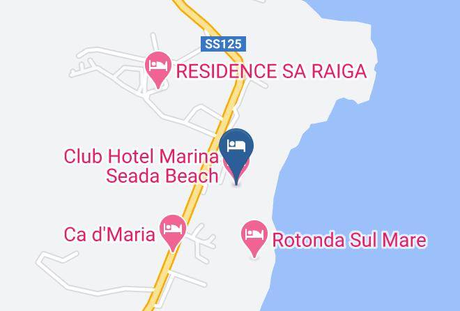 Sassari - Club Hotel Marina Seada Beach Maps