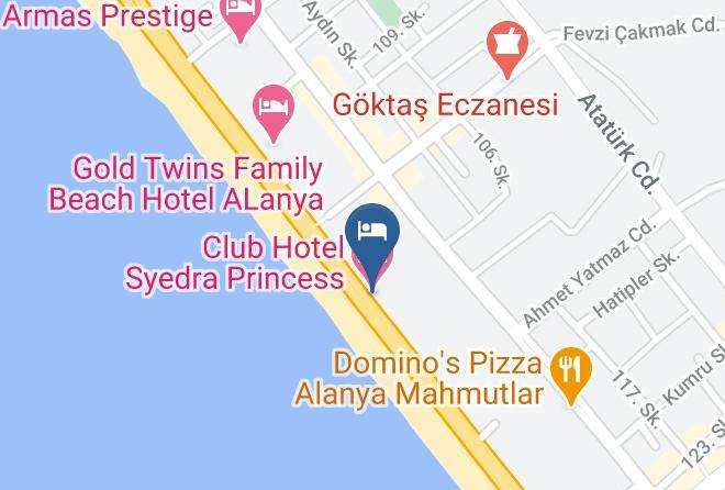 Alanya - Club Hotel Syedra Princess Maps