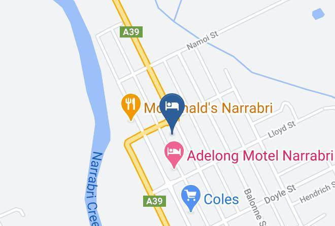 Narrabri - Club Motor Inn & Sporties Club Maps