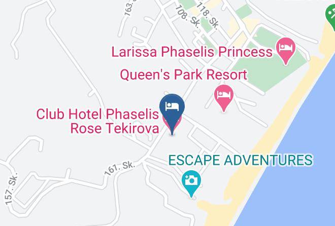 Kemer - Club Hotel Phaselis Rose Tekirova Maps