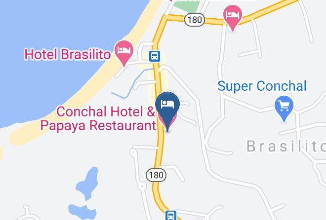 Santa Cruz - Conchal Hotel & Papaya Restaurant Maps