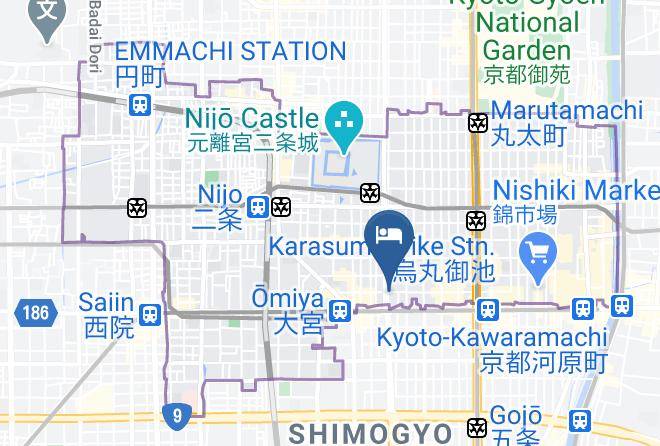 Kyoto City Nakagyo Ward - Connect Hotel Maps