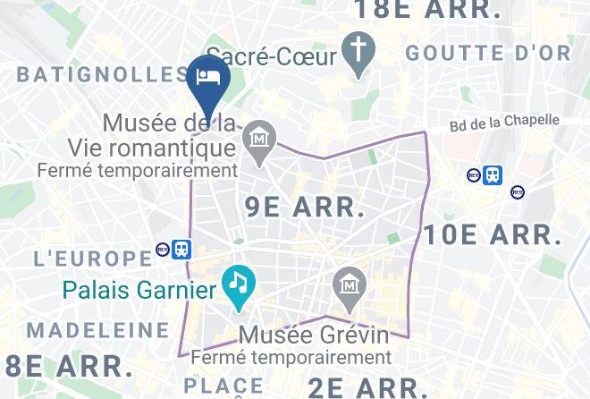 Contact Hotel Alize Montmartre Map