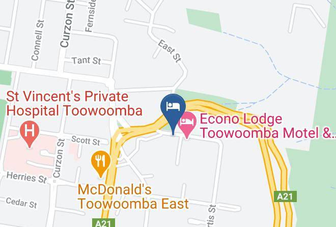 Toowoomba - Coachman Motel Maps