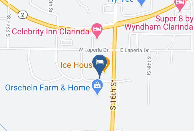 Cobblestone Inn & Suites Clarinda Map