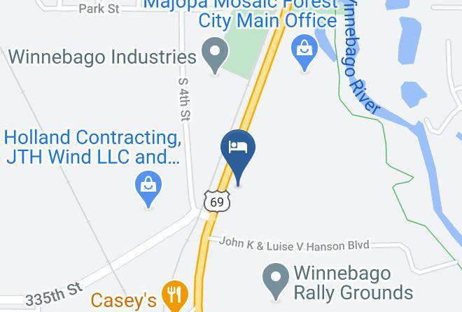 Cobblestone Inn & Suites Forest City Map