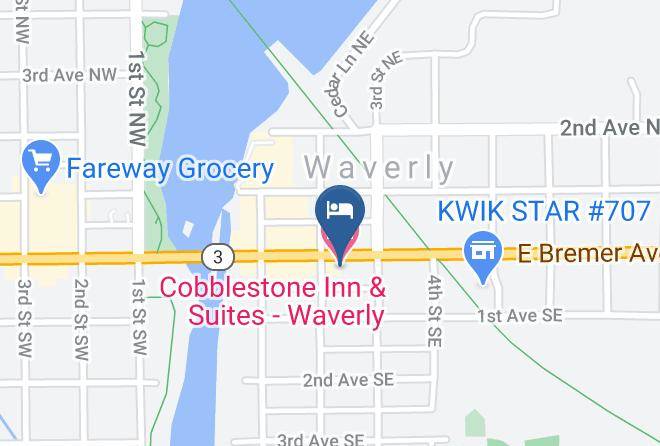 Cobblestone Inn & Suites Waverly Map