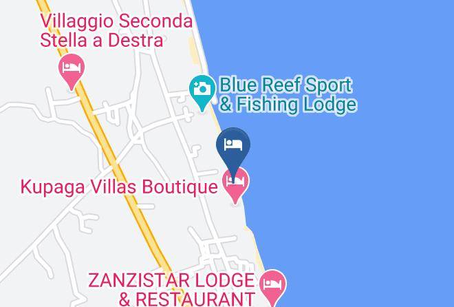 Zanzibar South - Coco Beach Hotel And Restaurant Maps