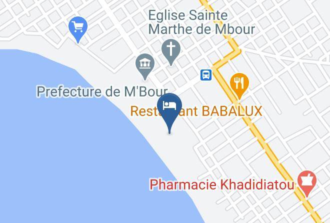 Mbour - Coco Beach Hotel Maps