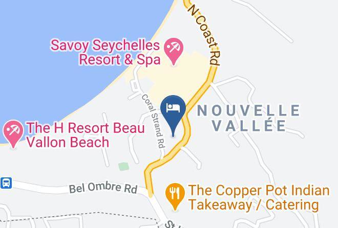 Beau Vallon - Coco D'or Hotel Maps