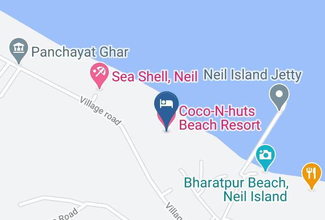 Port Blair - Coco N Huts Beach Resort Maps