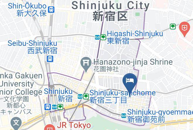 Shinjuku Ward - Coco Shuku Shinjuku Hanazono Maps