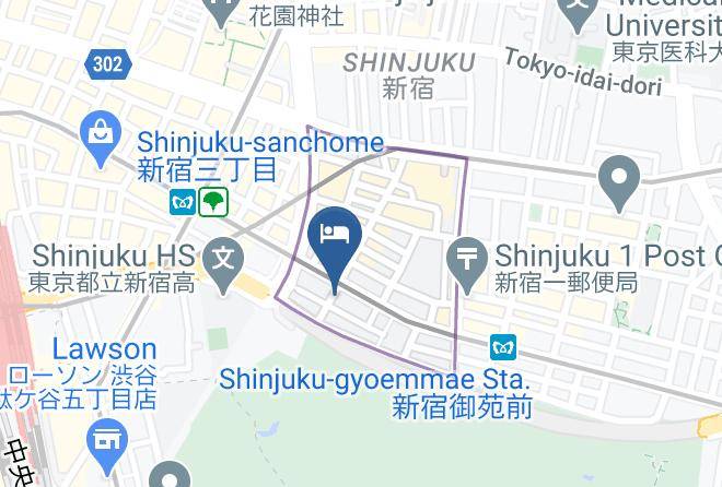 Shinjuku Ward - Coco Shuku Shinjuku Ii Maps