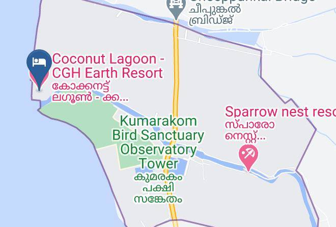 Kottayam Sub District - Coconut Lagoon Cgh Earth Resort Maps