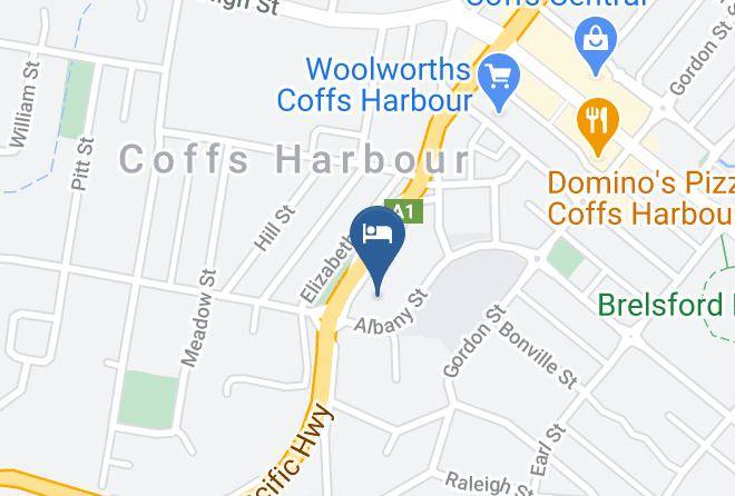 Coffs Harbour - Coffs Shearwater Motel Maps
