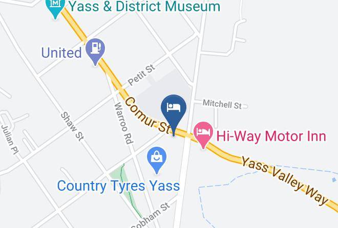 Yass Valley - Colonial Lodge Motor Inn Maps