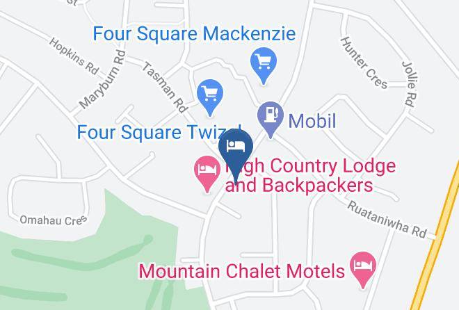 Colonial Motel Twizel South Canterbury Map