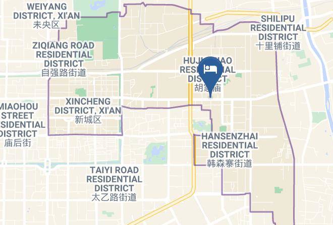 Colorful Commercial Hotel Map