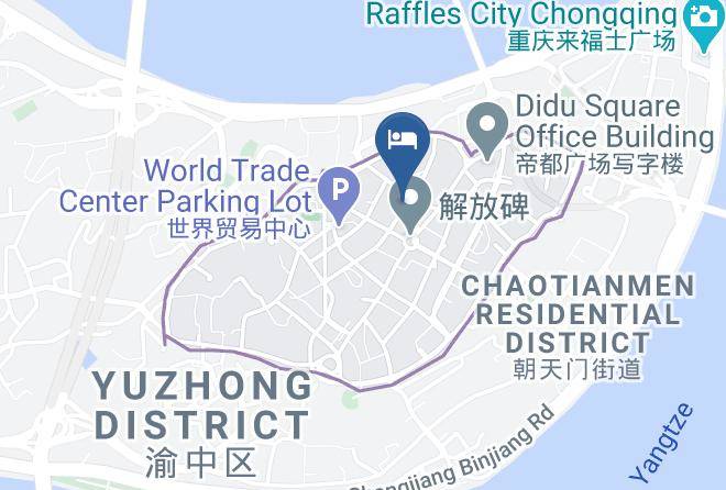 Yuzhong District - Colour Art Hotel Jiefangbei Branch Maps