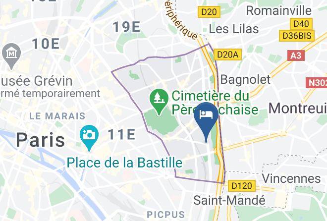 Comfort Hotel Davout Nation Map