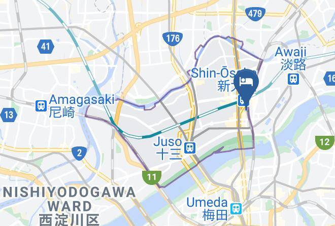 Osaka City Yodogawa Ward - Comfort Hotel Shin Osaka Maps