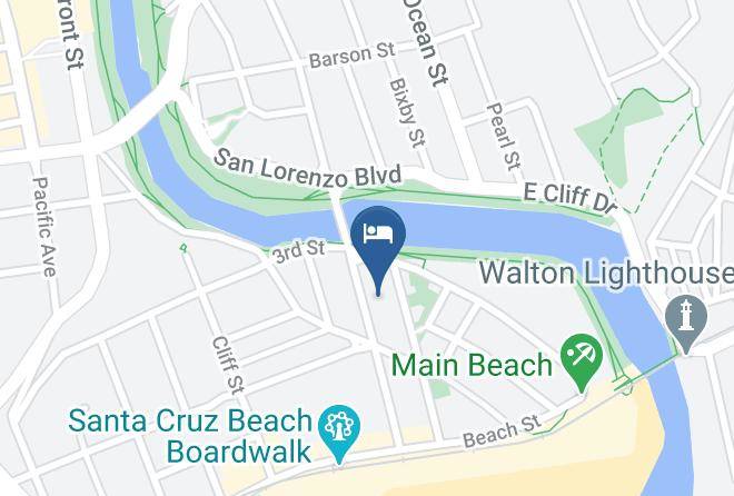 Santa Cruz - Comfort Inn Beach Boardwalk Area Maps