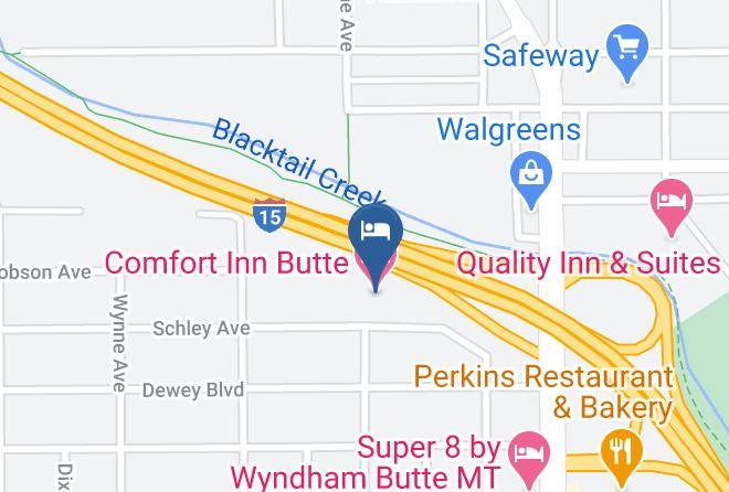 Silver Bow - Comfort Inn Butte Maps