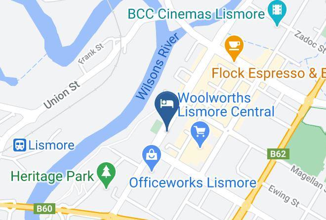 Lismore - Comfort Inn Centrepoint Maps