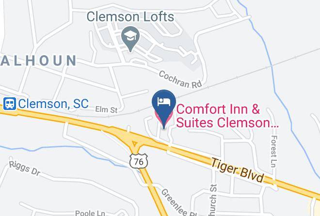 Pickens - Comfort Inn & Suites Clemson University Area Maps