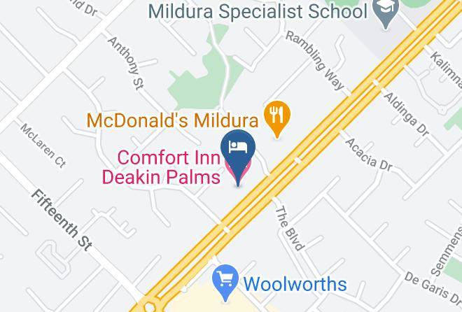 Mildura - Comfort Inn Deakin Palms Maps